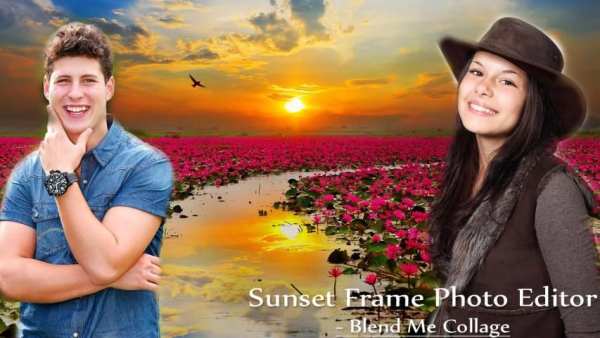 Sunset Frame Photo Editor - Blend Me Collage скриншот 2