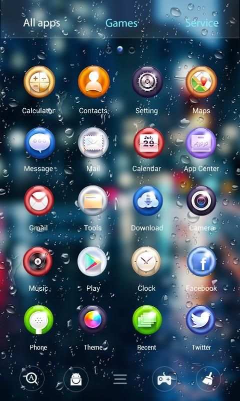 Drop Rain Parallax Go Launcher Theme screenshot 4