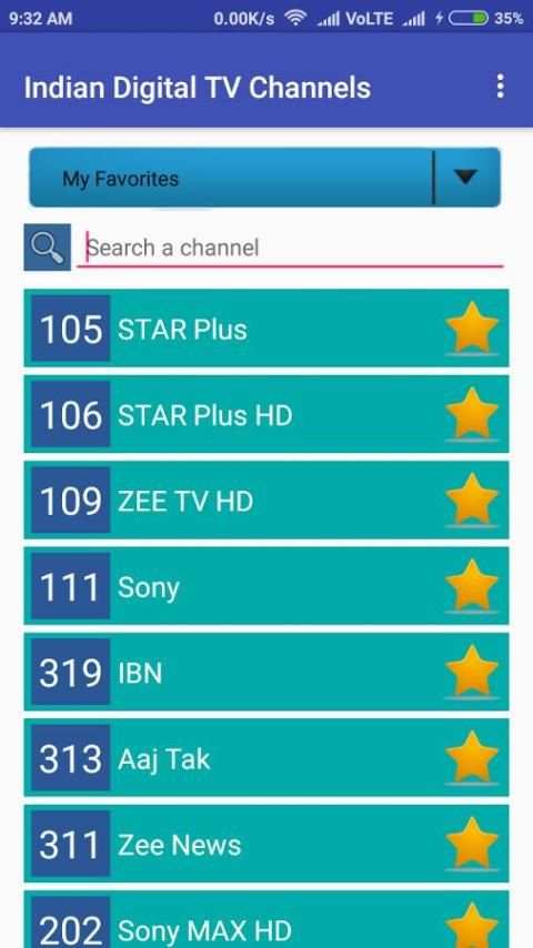 TV Channels (Airtel Digital) स्क्रीनशॉट 1