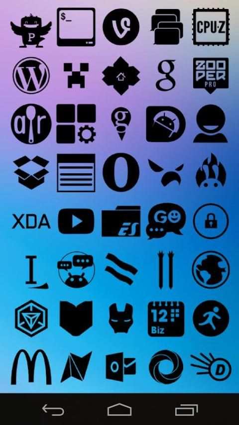 Stamped Black Icons स्क्रीनशॉट 3