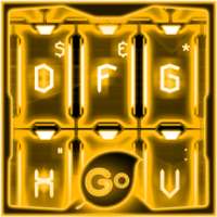 GO Keyboard Gold Tech Theme