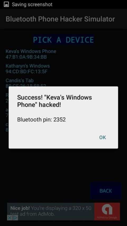 Bluetooth Phone Hacker Sim скриншот 1
