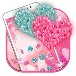 ikon Rosa Feather Fluff Heart Theme