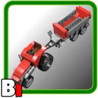 Bricks Instruction Tractor with trailer