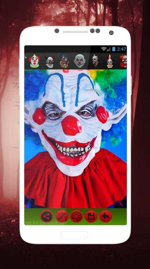 Scary Clown Mask Editor - Joker Face Maker Pro 2 تصوير الشاشة