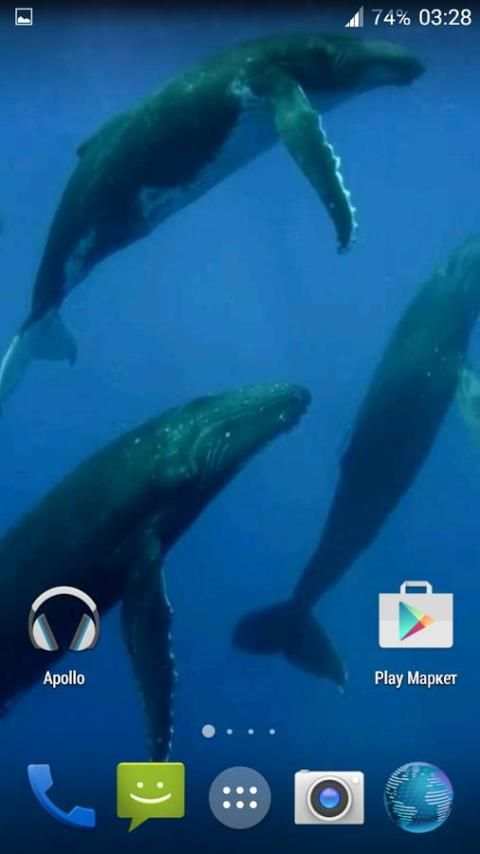 Whale 3D. Video wallpaper 5 تصوير الشاشة
