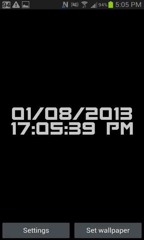 Digital Clock Wallpaper FREE скриншот 1