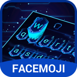 3D Hologram Neon Emoji Keyboard Theme иконка