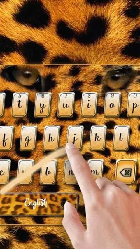 Тема клавиатуры гепарда скриншот 1