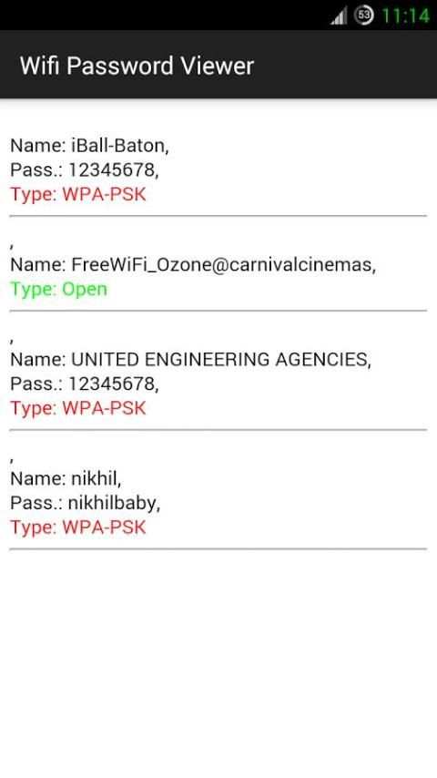 Wifi Password Viewer [ROOT] скриншот 2