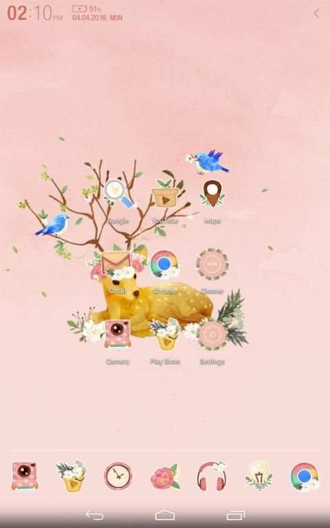 Dear Flower deer Atom Theme screenshot 4