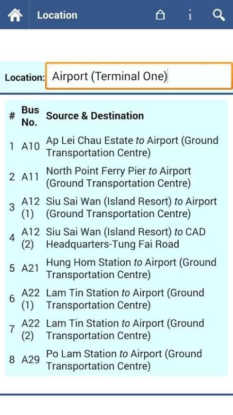 Hong Kong Bus Info screenshot 1
