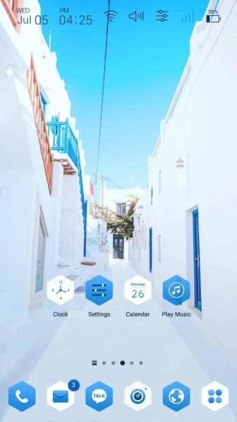 Travel to santorini Launcher theme screenshot 5