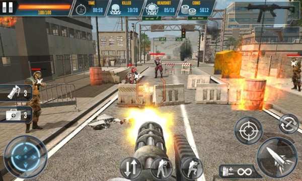 Gun Shooting Blood War 3D 3 تصوير الشاشة