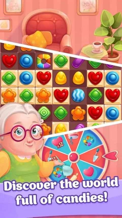 Candy Rush - Sweets House / match-3 game free screenshot 7
