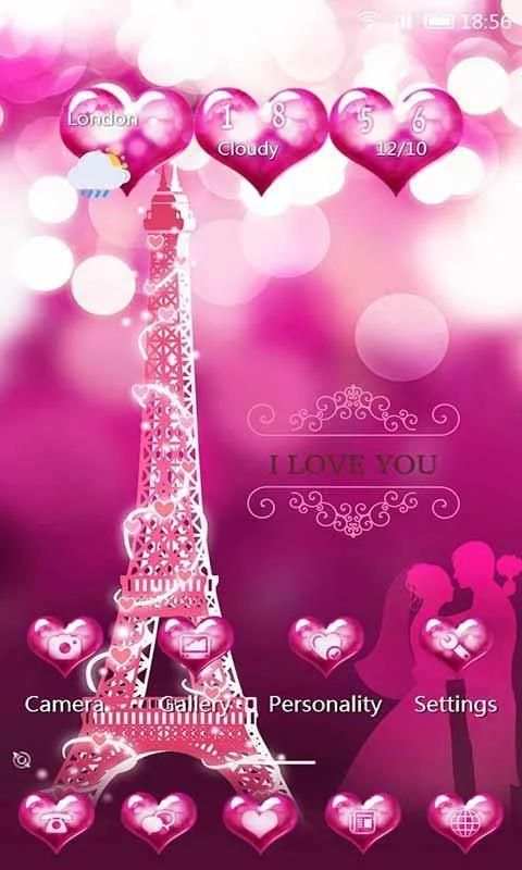 I Love You 91 Launcher Theme screenshot 2