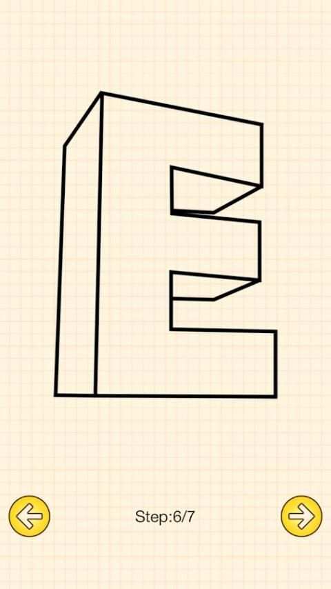 How To Draw 3D Letters screenshot 1
