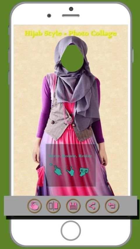 hijab style photo collage скриншот 5