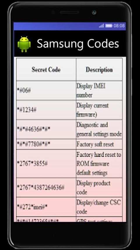 Secret Codes For Android – Access Hidden Info screenshot 2