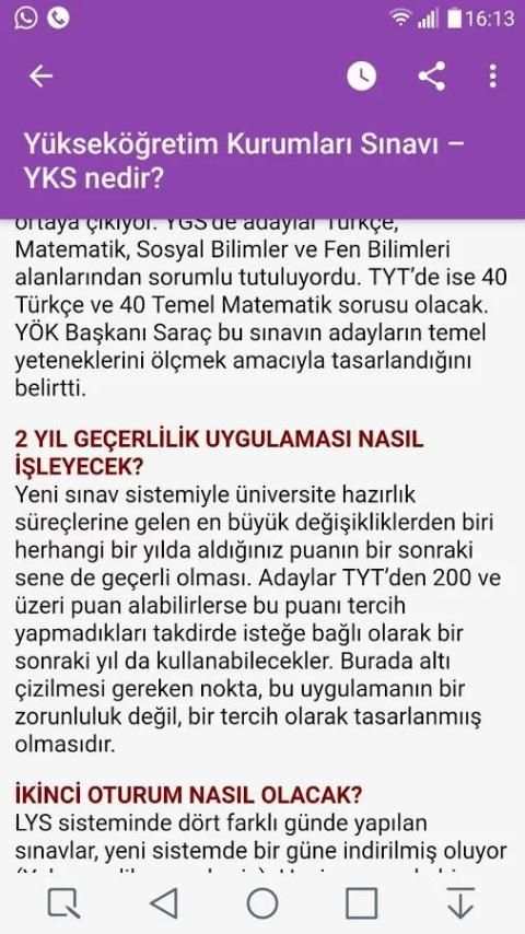 YKS Notları - YKS Puan Hesaplama - YKS Soruları screenshot 7