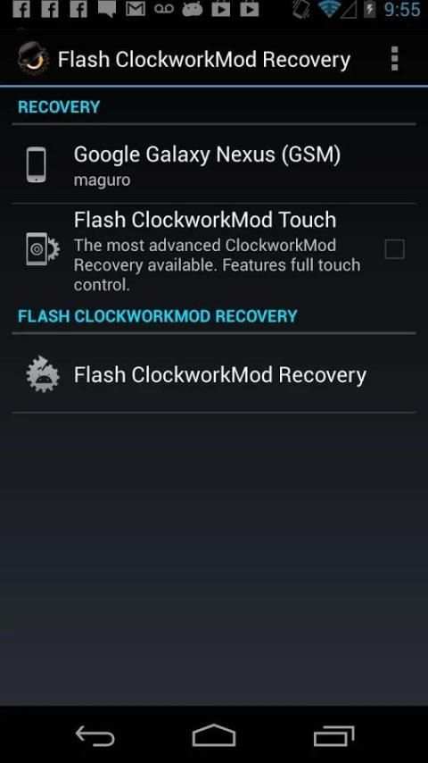 ROM Manager screenshot 1