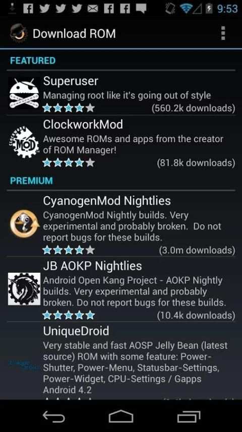 ROM Manager screenshot 7