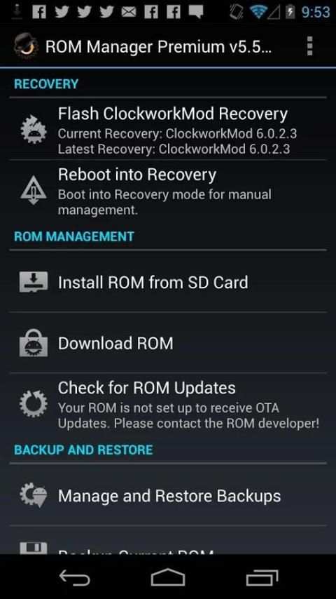 ROM Manager скриншот 8