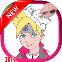 How to Draw Boruto Anime (manga) on 9Apps