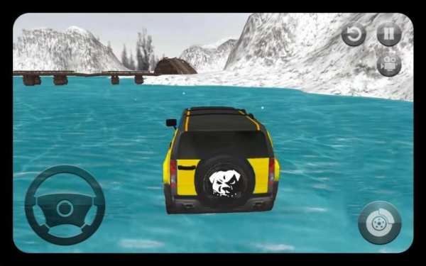 Snow Track: Offroad SUV Prado Driving Simulator 3D screenshot 1