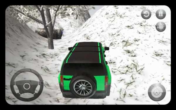 Snow Track: Offroad SUV Prado Driving Simulator 3D screenshot 3