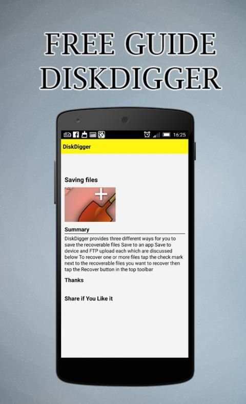 Guide For Diskdigger Pro скриншот 2