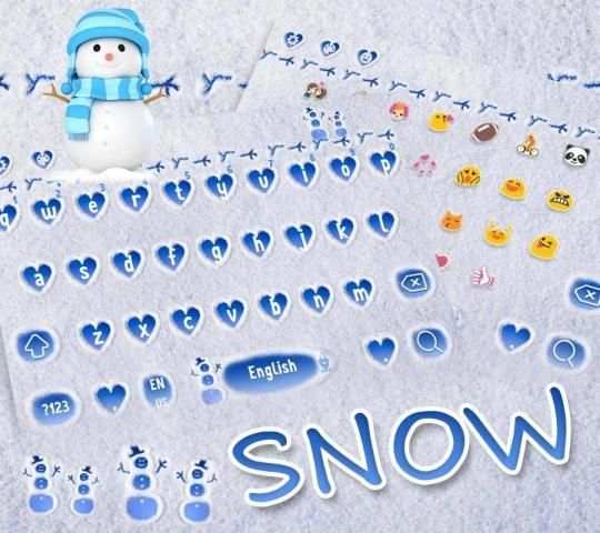 Ice Snow Winter Keyboard Theme screenshot 1