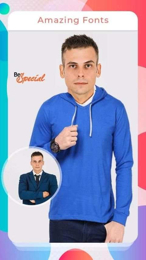 Men Sweatshirt Photo Suit - Photo Montage screenshot 2