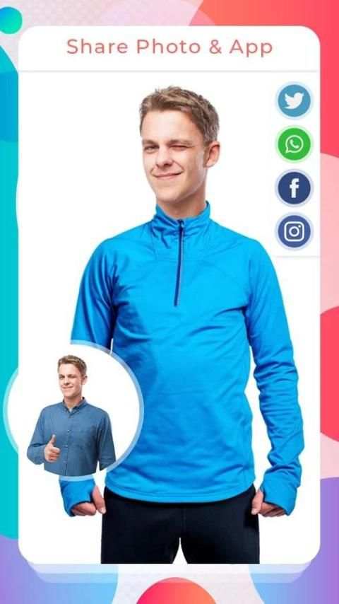 Men Sweatshirt Photo Suit - Photo Montage screenshot 1