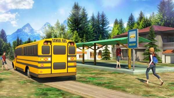 School Bus: Up Hill Driving स्क्रीनशॉट 1