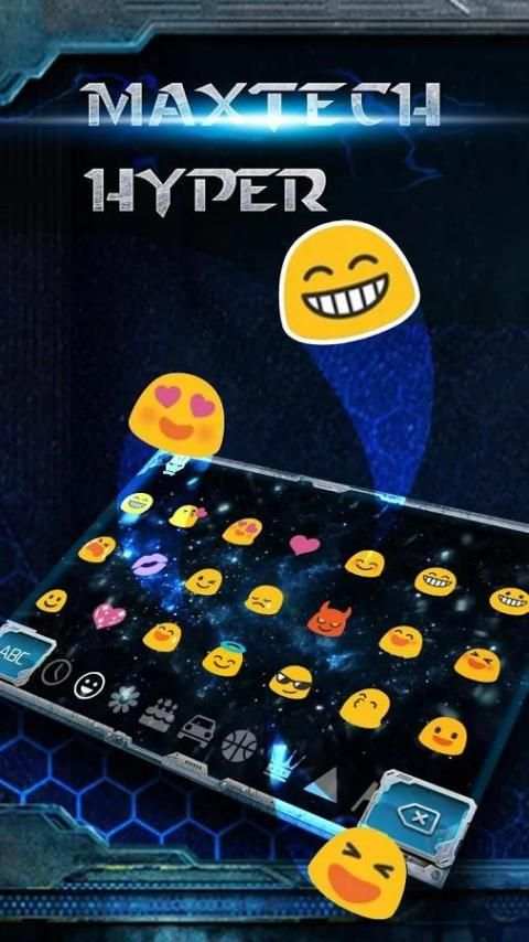 blue biochemical science keyboard tema скриншот 1