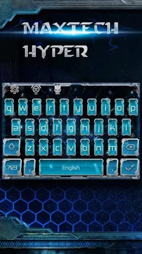 blue biochemical science keyboard tema скриншот 2