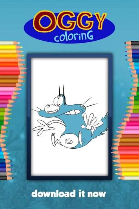 Oggy Coloring Game screenshot 2