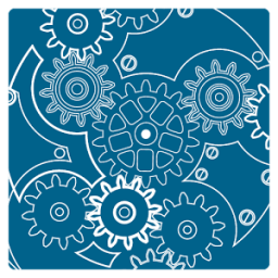 ikon Clock Blueprint Wallpaper