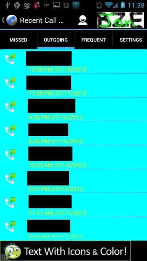 Recent Call Log screenshot 3