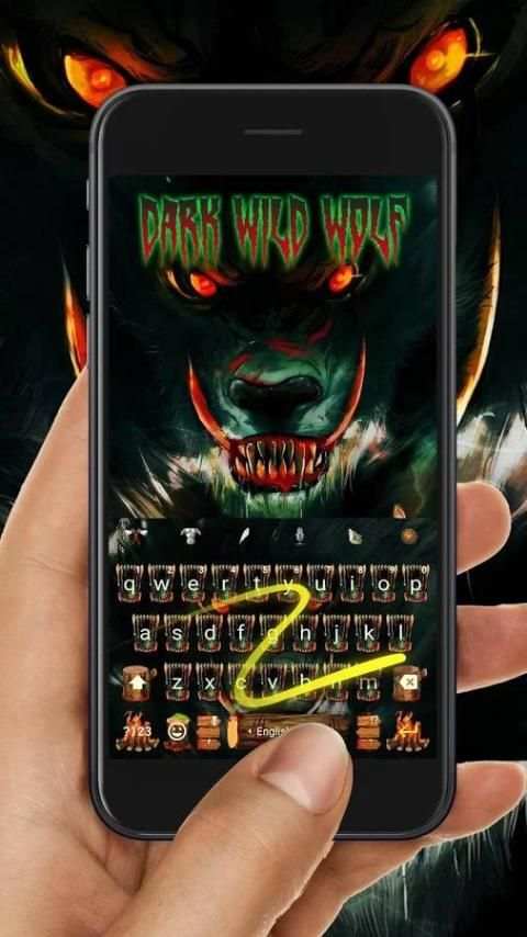 Dark Wolf Keyboard Theme for Android скриншот 2