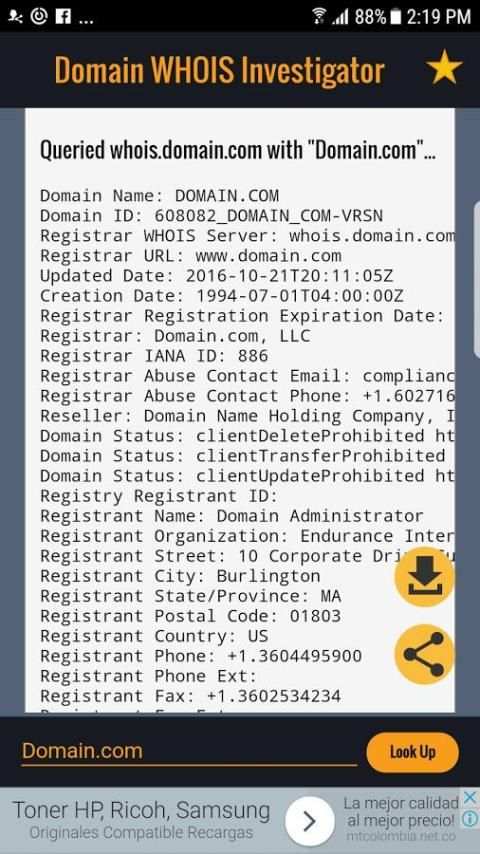 Domain WHOIS Investigator (Domain & DNS Lookup) screenshot 3