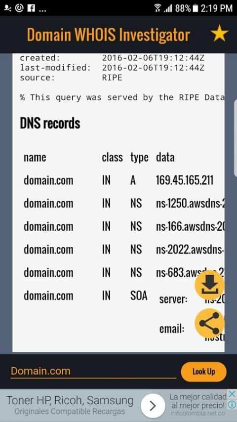 Domain WHOIS Investigator (Domain & DNS Lookup) screenshot 2