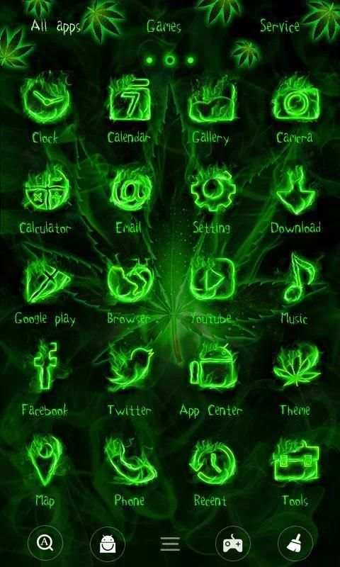 Weed Rasta GO Launcher Theme screenshot 2