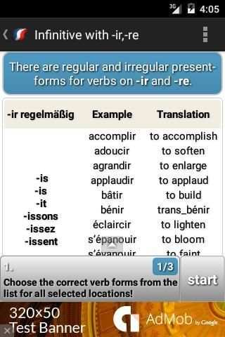 French Grammar learning screenshot 4