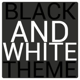 Black &amp; White Icon THEME★FREE★ आइकन