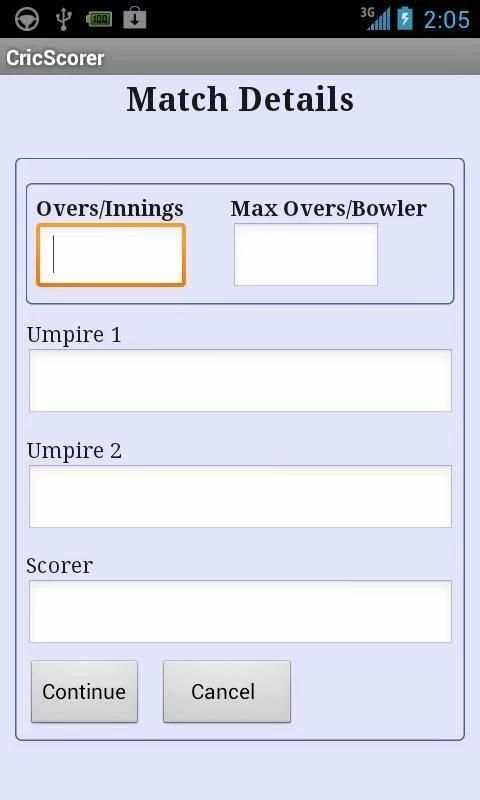 Cricket Scorer स्क्रीनशॉट 2