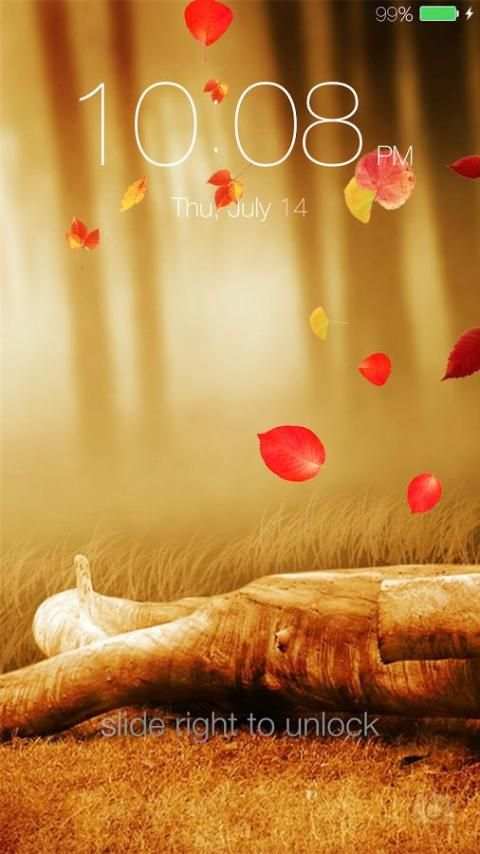 Autumn lock screen 7 تصوير الشاشة