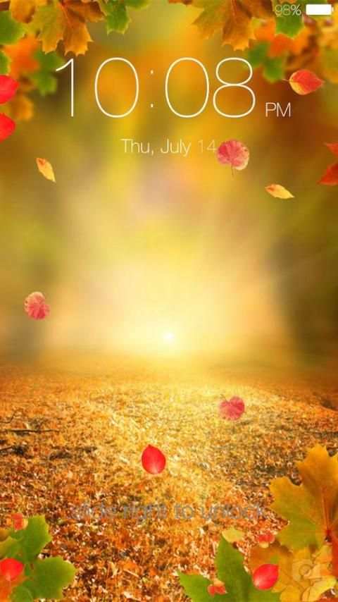 Autumn lock screen 2 تصوير الشاشة