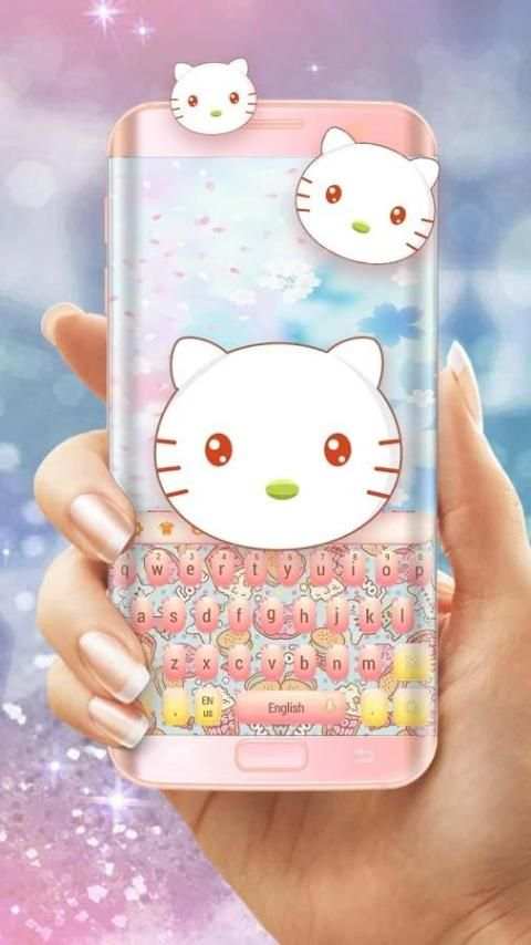Cute Pink kitty keyboard screenshot 3